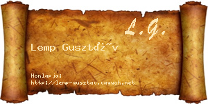 Lemp Gusztáv névjegykártya