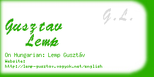 gusztav lemp business card